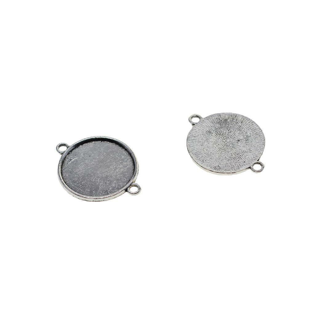 100 Pieces Blank Plain Bezel Fit 18mm 20mm Cabochon Trays Pendant Crafting