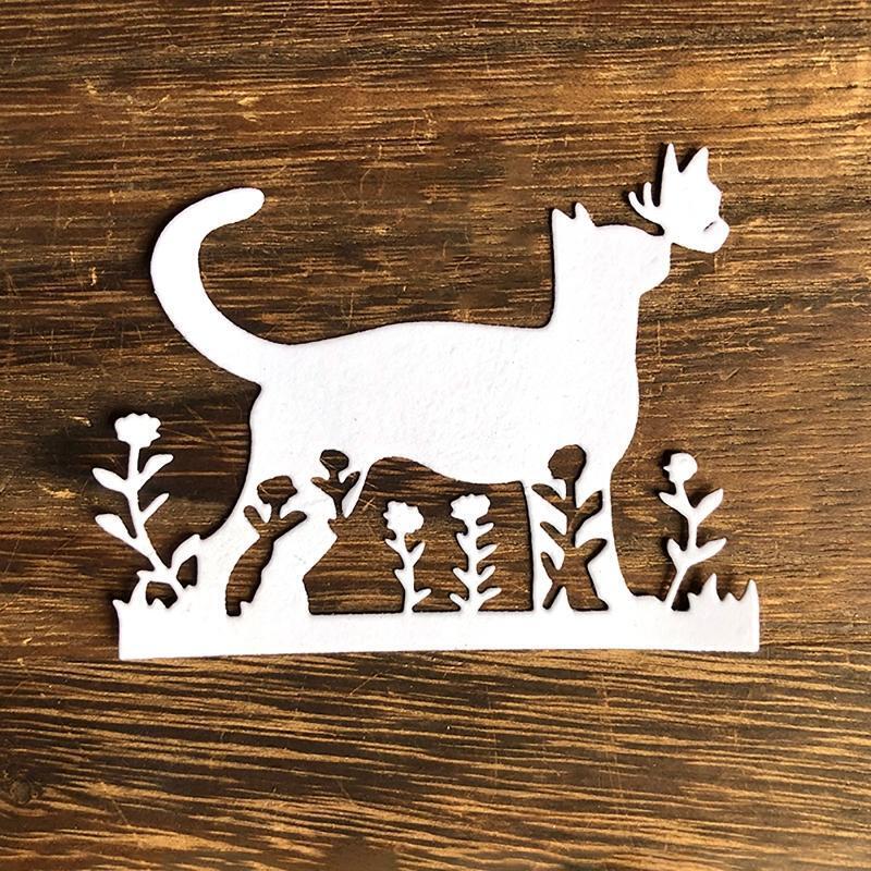 Flowers Cat Metal Cutting Dies Photo Album Decoration Accessories DIY Crafts