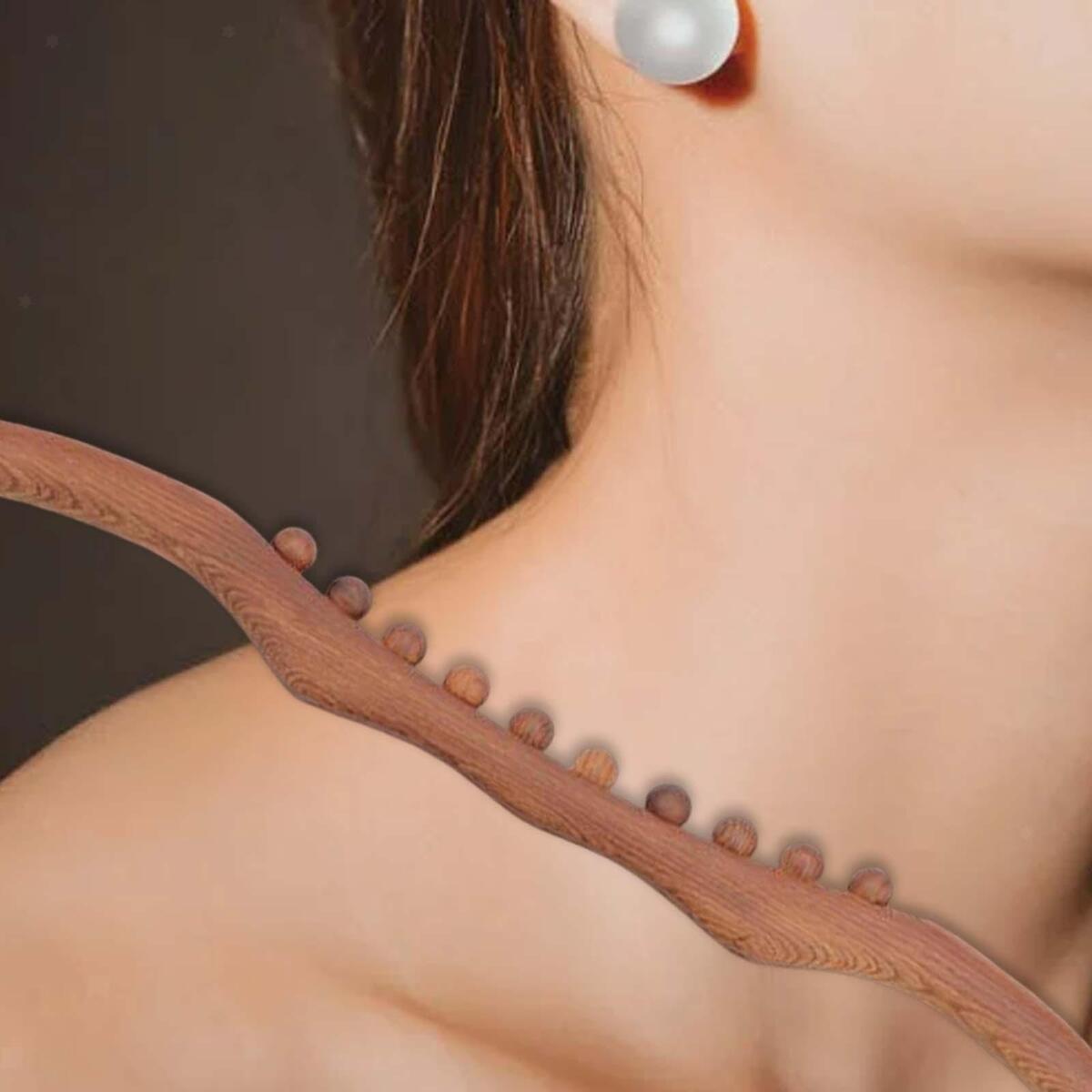 Wood Massage Stick Muscle Relaxation Point Treatment for Shoulder Neck