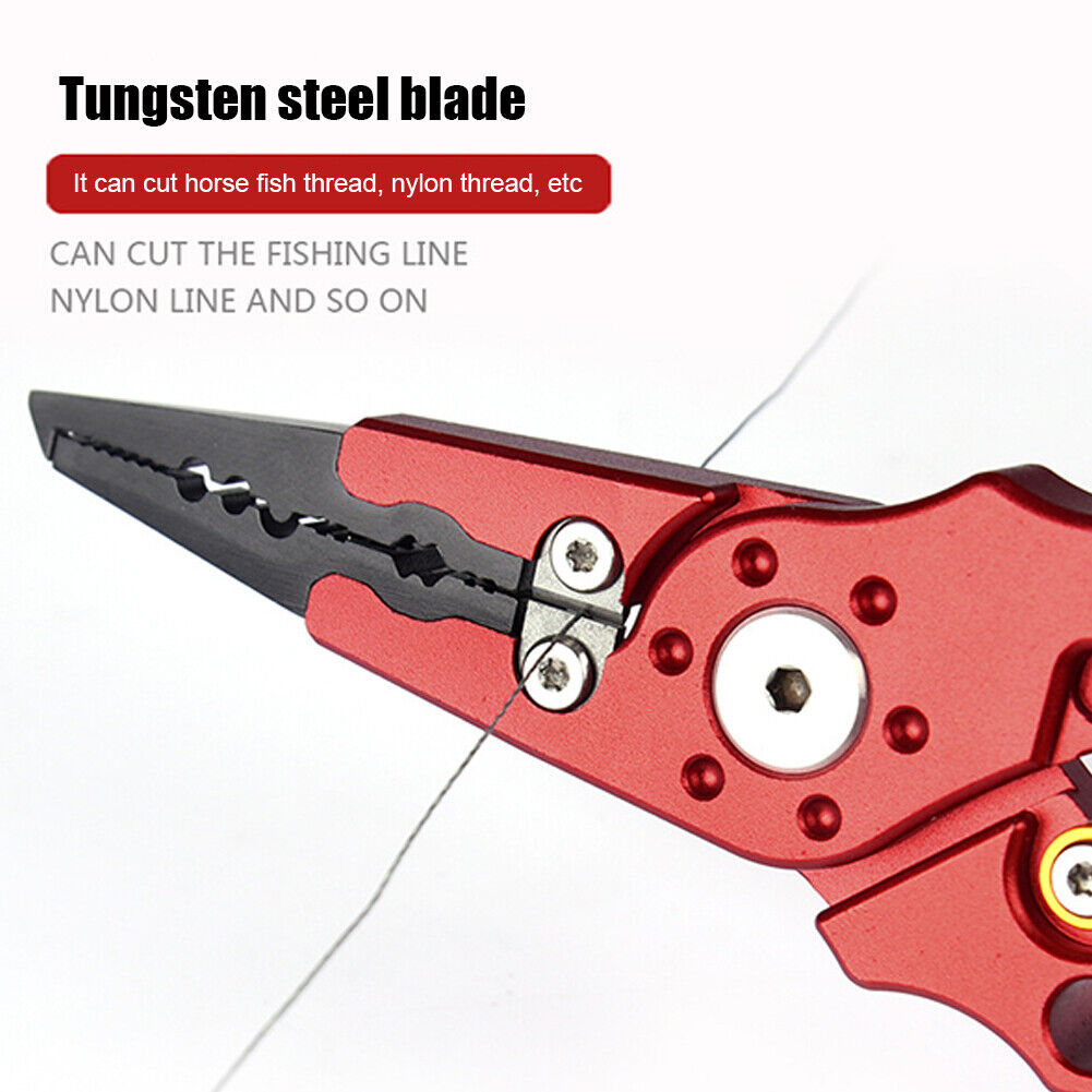 Outdoor Spring Fishing Lures Pliers Fish Hook Remover Line Cutter (Red)