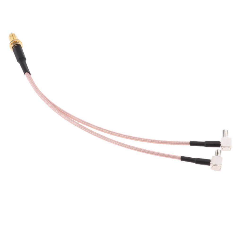 SMA female extension splitter cable to TS9 RG316 Y type connector