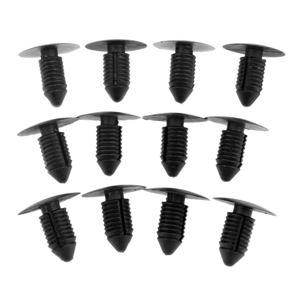 50Pcs Black Fasteners Plastic Rivets trim panels for door  fender bumper