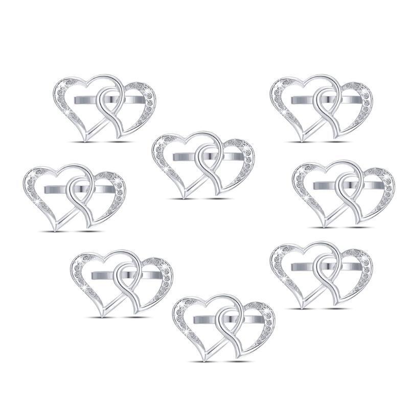Set of 8 Napkin Rings for Dinner Parties Weddings Receptions Family Gatherings V