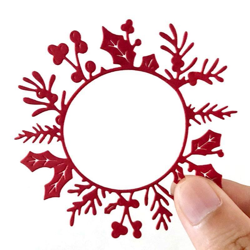 Christmas Round Flower Metal Cutting Dies Stencil DIY Scrapbook Album Paper Card
