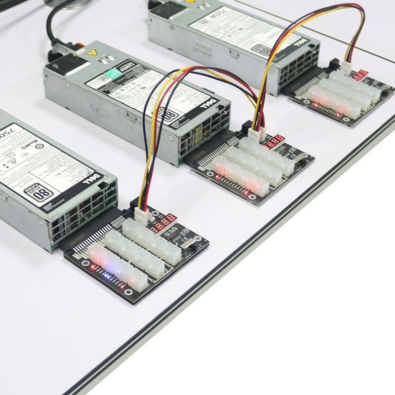 PCI-E 12V 18+12Pin to ATX 12x 6Pin Power Supply Server Adapter Breakout Board