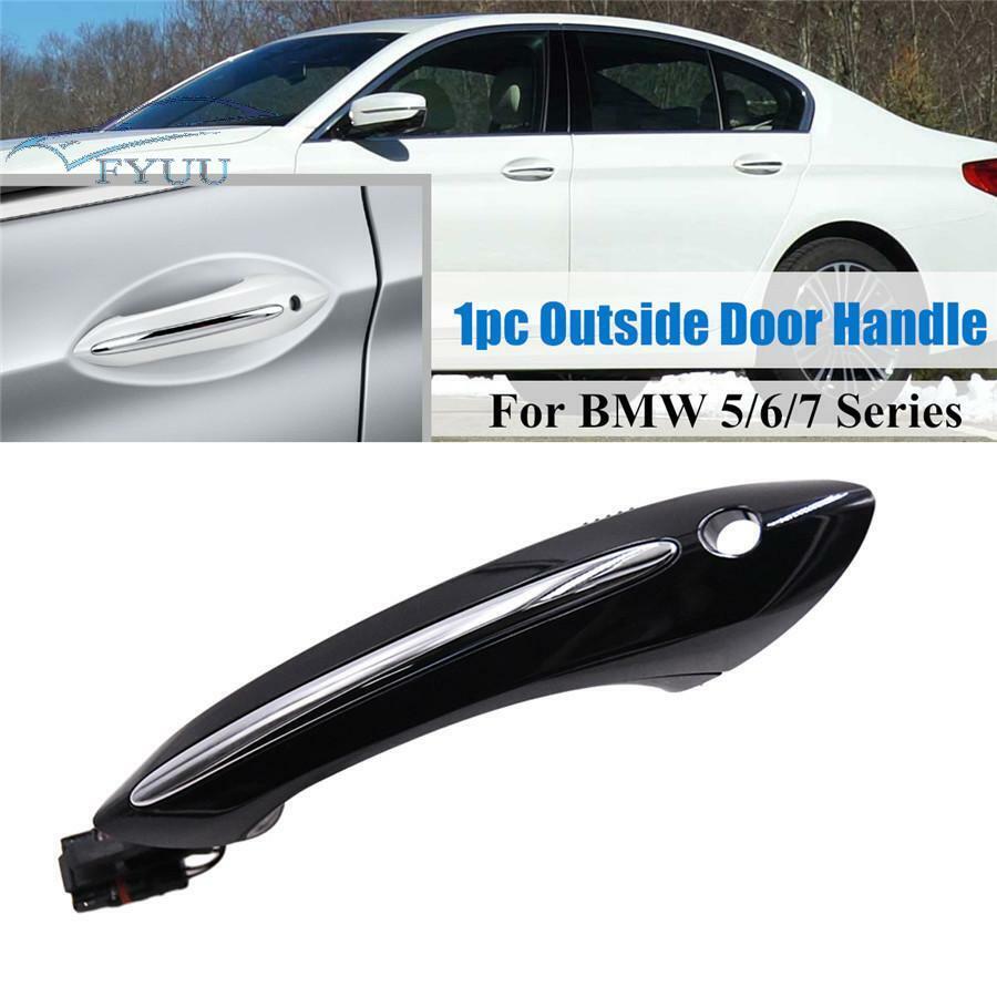 1pc Black Car Exterior Comfort Access Door Handle Front Left For BMW F10 F01 F02