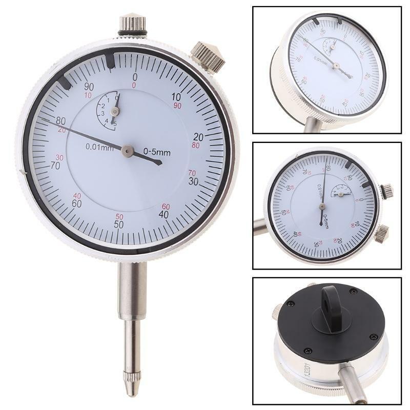 0-5mm/0.01mm Dial Indicator Gauge Meter with Lug Back Precise Micrometer Tool