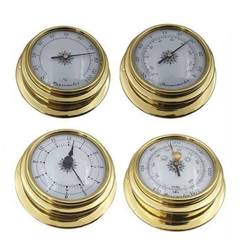 4 Inches 4 PCS/set Thermometer Hygrometer Barometer Watches Clock Copper Shell