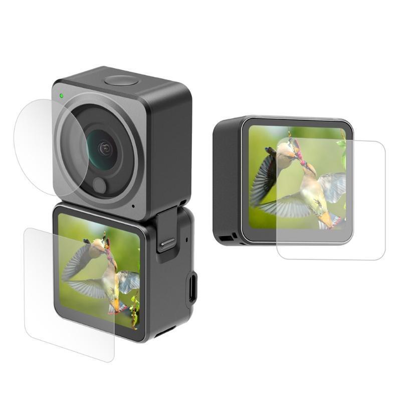 Tempered Glass Screen Protector Kit Protective Film Set for DJI Action 2 Camera