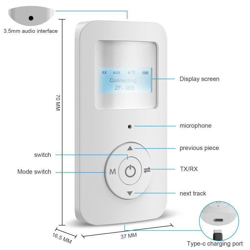 3.5mm Jack Bluetooth-compatible Connection Receiver Car Adapter for TV PC