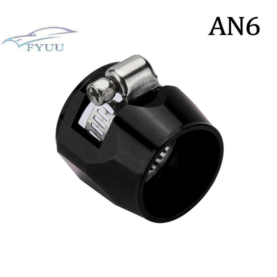 4pcs AN6 Car Hose Finisher Clamp Hose End Cover Fitting Adapter Connector