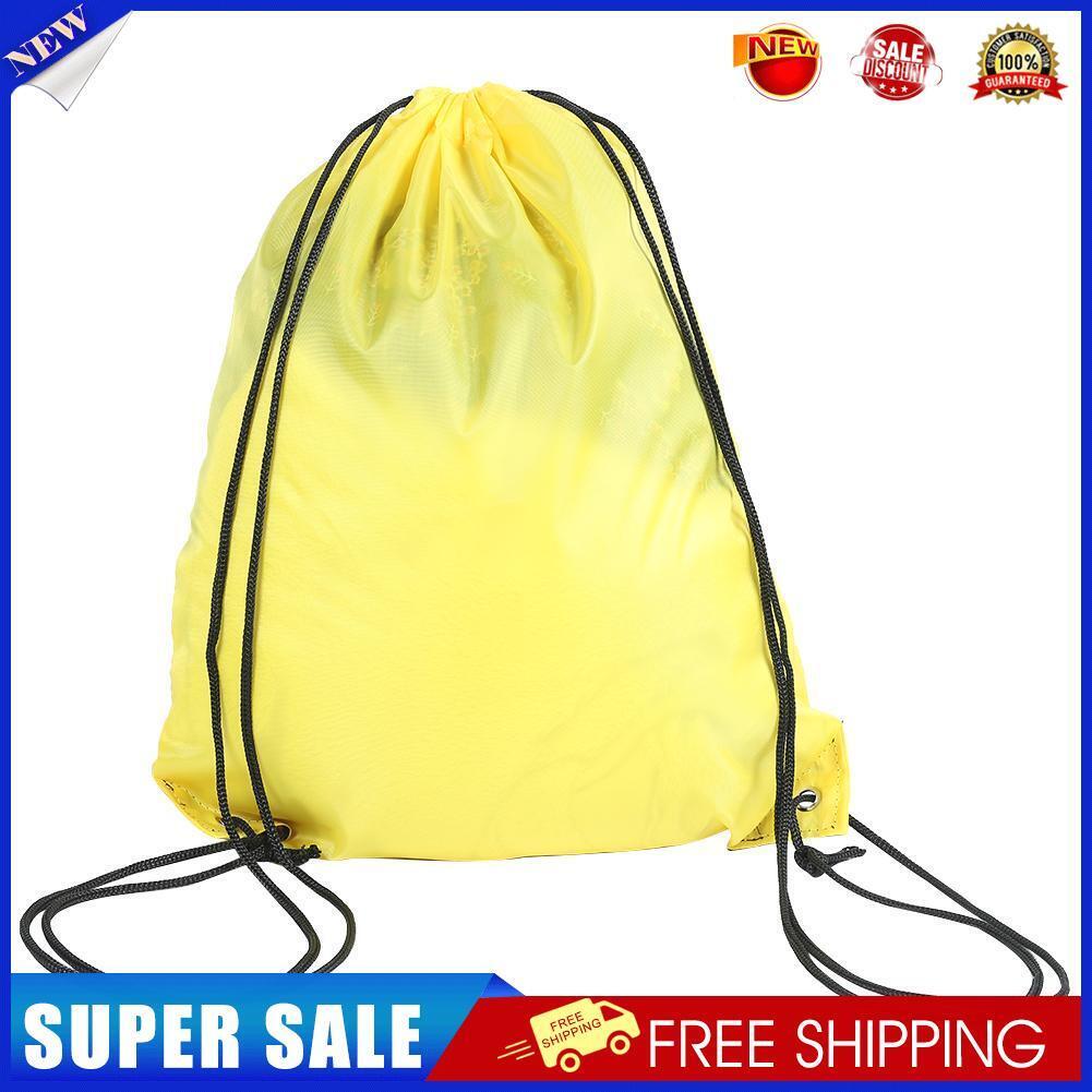 Outdoor Sports Waterproof Drawstring Backpacks Storage Knapsack (Yellow)