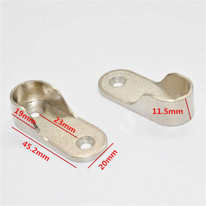 2PCS Wardrobe Clothes Tube Support Closet Rod Pole End Bracket Thickening Holder