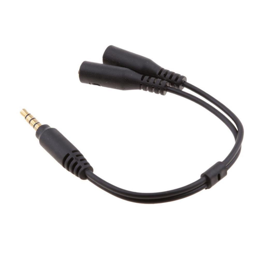 Audio Cable Y Splitter Cable 2.5mm 1 Male to 3.5mm 2 Female Audio Wire 20cm