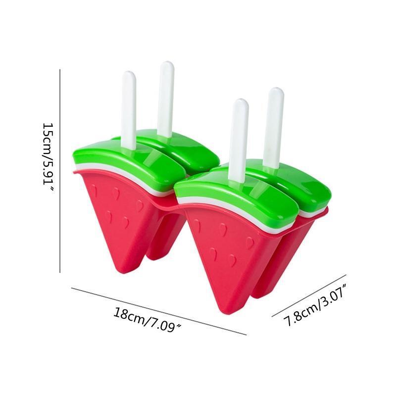 Watermelon Shaped Ice Pop Moulds Homemade Popsicles Tools for DIY Ice Popsicles