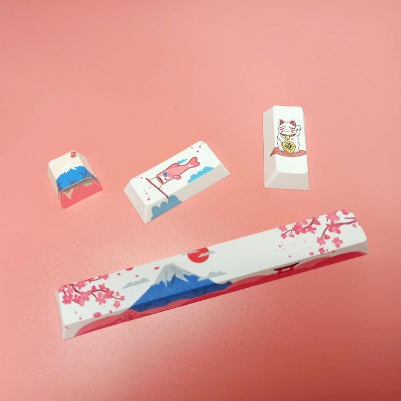 4PCS PBT OEM Profile Keycap Dye-Sub 6.25U Spacebar Enter Keycap for MX Switch