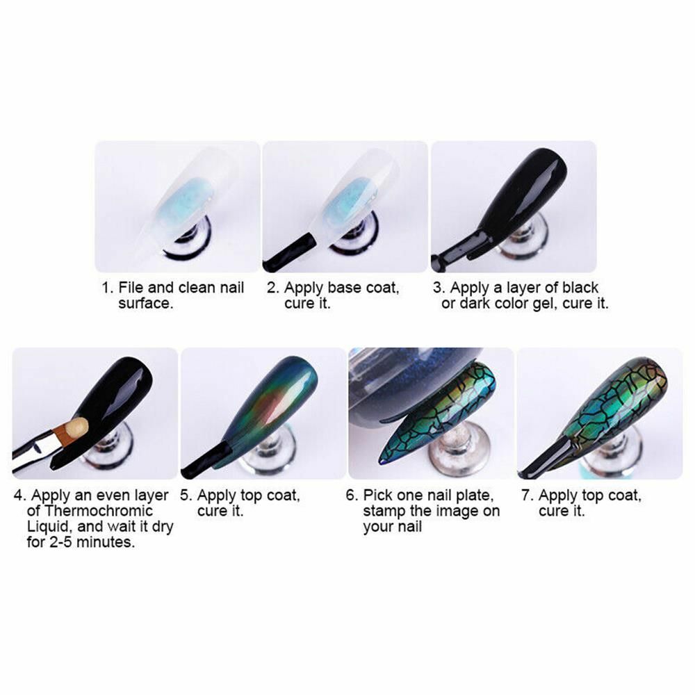 Change Thermochromic Liquid Solar Nail UV Mood Ring Liquid Crystal Nail Polish