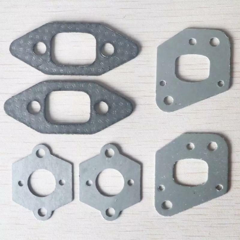 2 Set Portable Carburetor Intake Manifold Muffler Gasket Compatible w/ P350 351