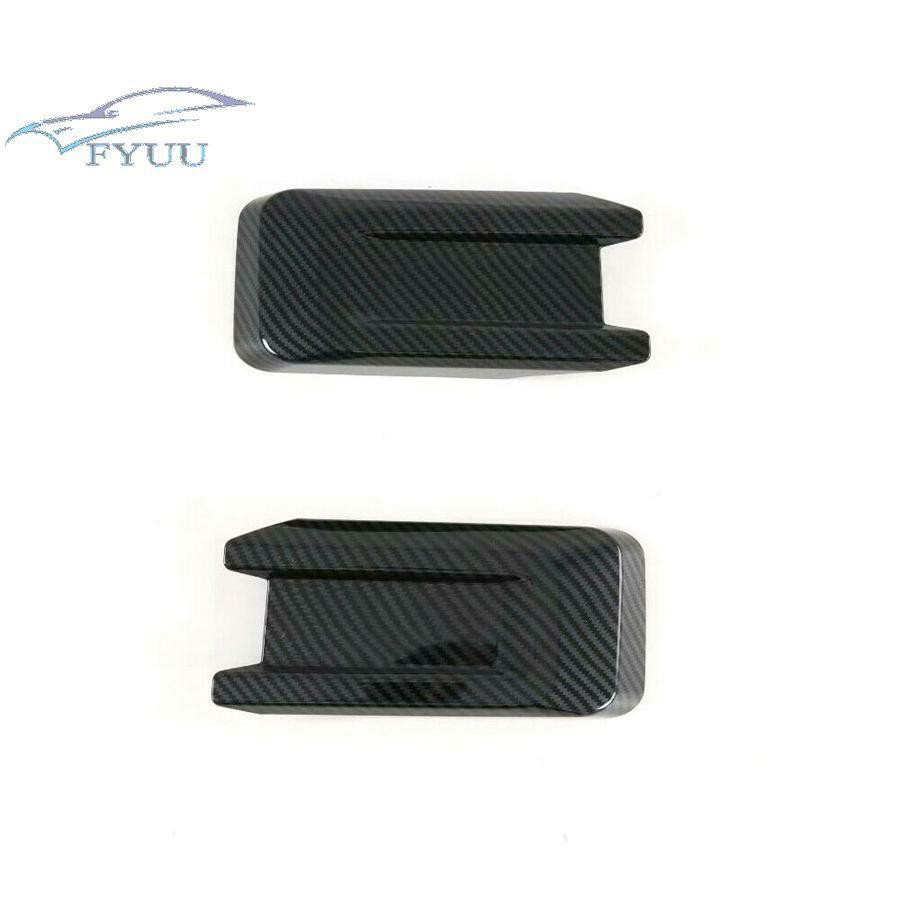 1pair Front Headlight Eyelid Molding Trim For Ford F150 15-19 Carbon Fiber Style