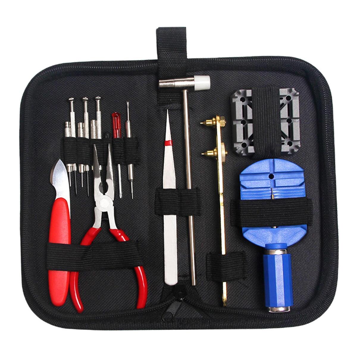 16x Watch Repair Kit with Carrying Bag Durable Home Use