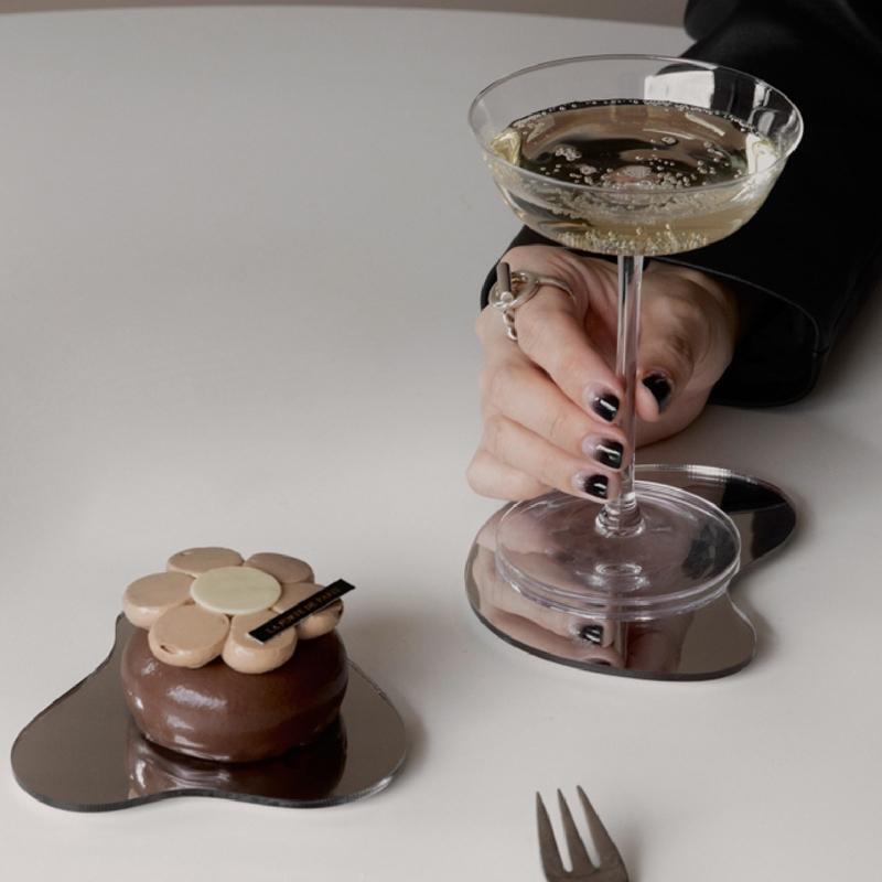 Creative Irregular Mirror Acrylic Placemat Exquisite Nordic Coffee/Wine Coasters