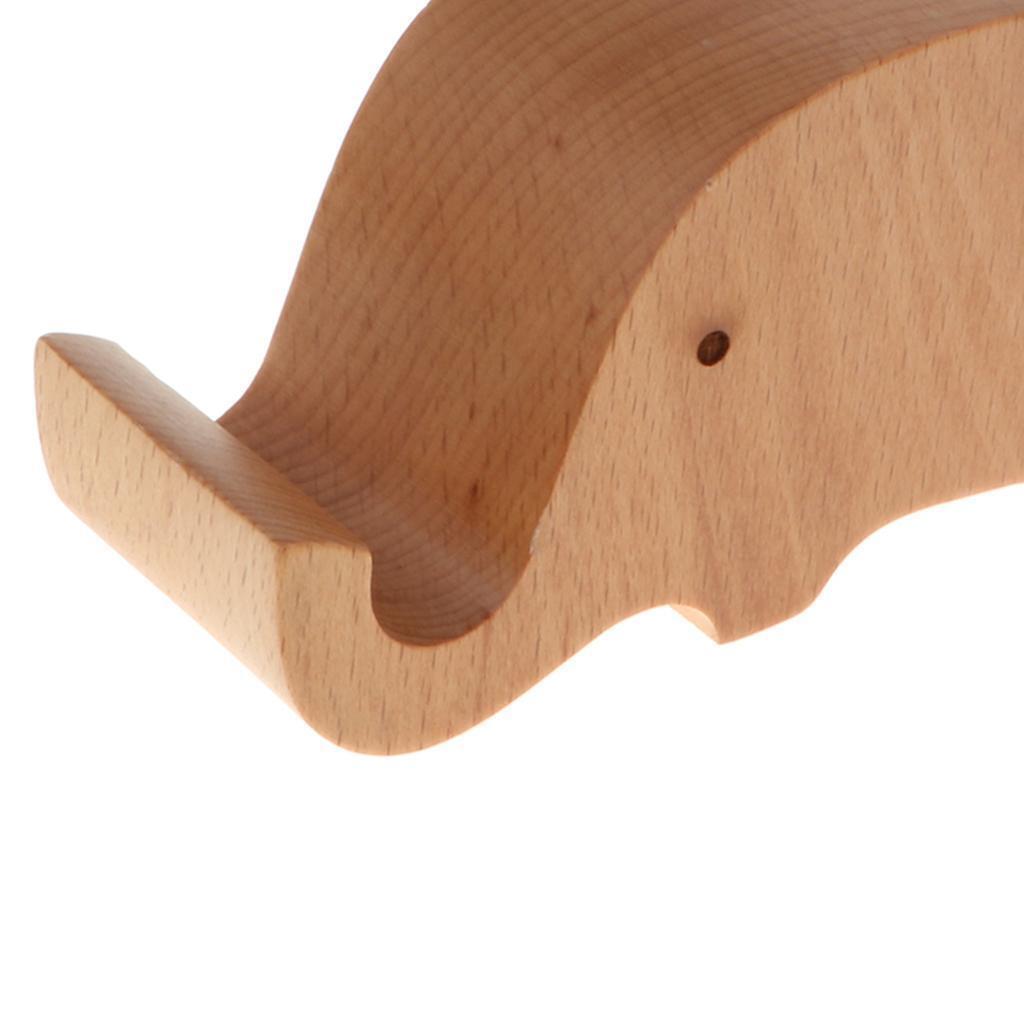 Cell Phone Elephant Stand, Wood Phone Holder, and Cute Phone Stand, Compatible