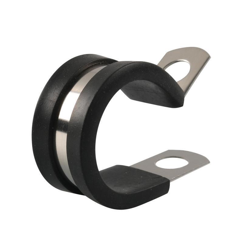Stainless Steel Rubber Cushion Pipe Clamps 1/4'' 5/16'' 3/8'' 1/2' for Auto Boat