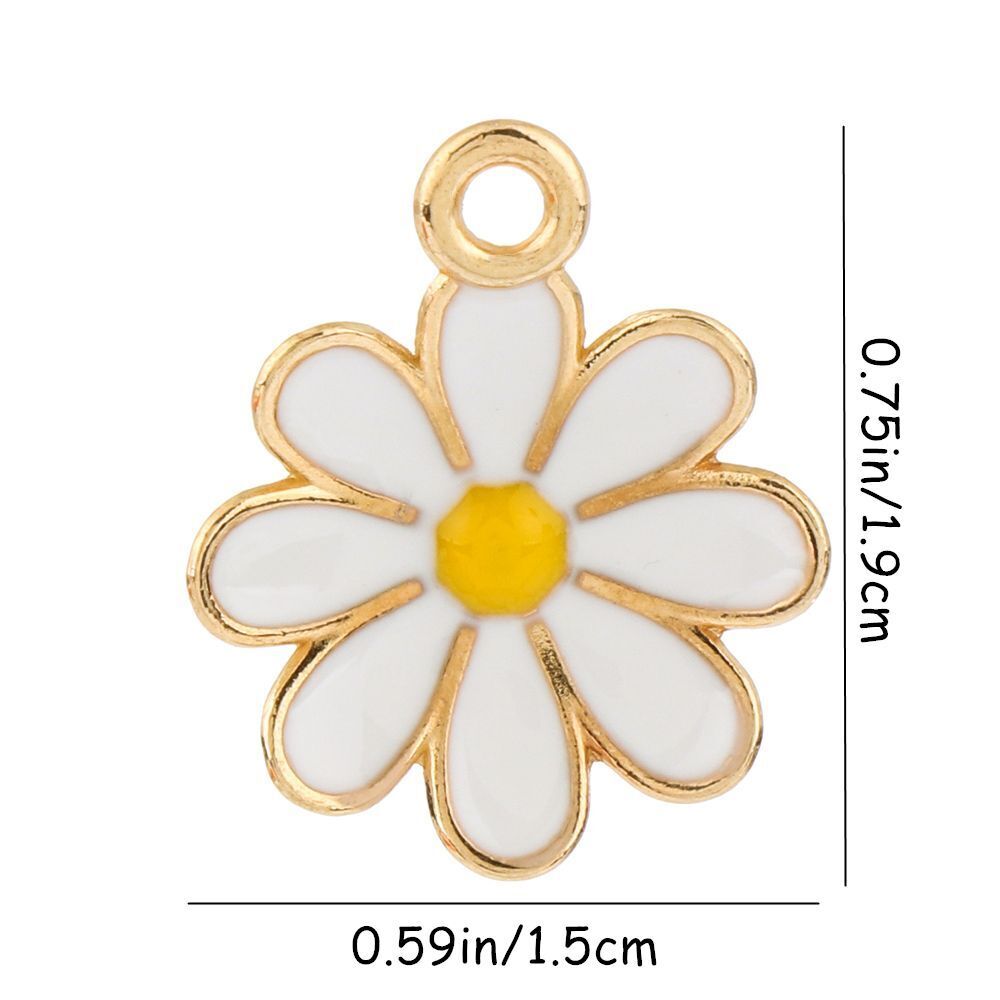 charms Charm Beads Enamel Flower Pendants Flower Charm Daisy Charm Daisy Flower