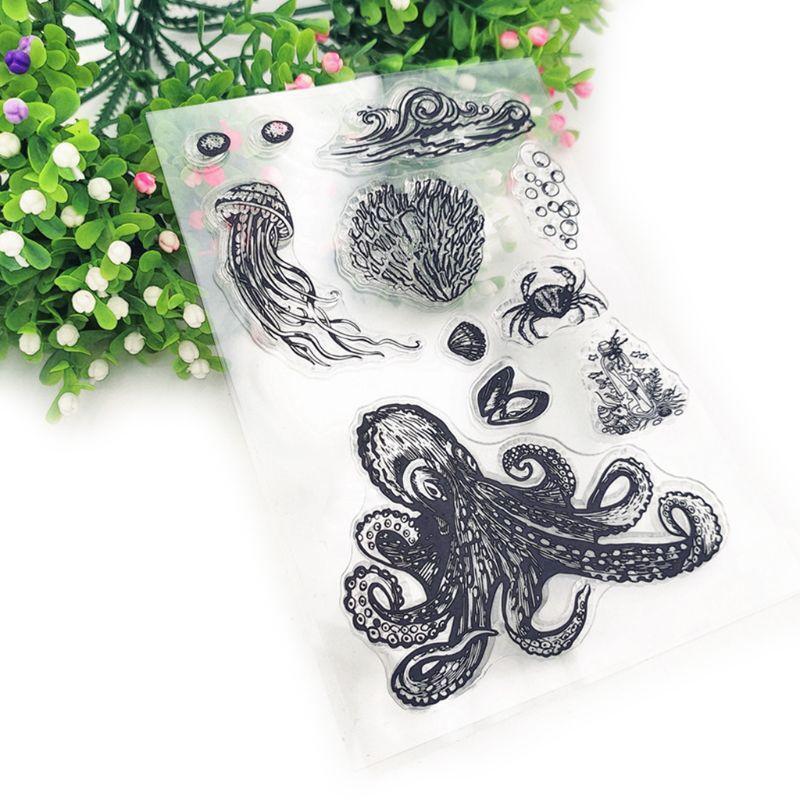 Underwater World Silicone Clear Seal Stamp DIY Scrapbooking Embossing Photo Card