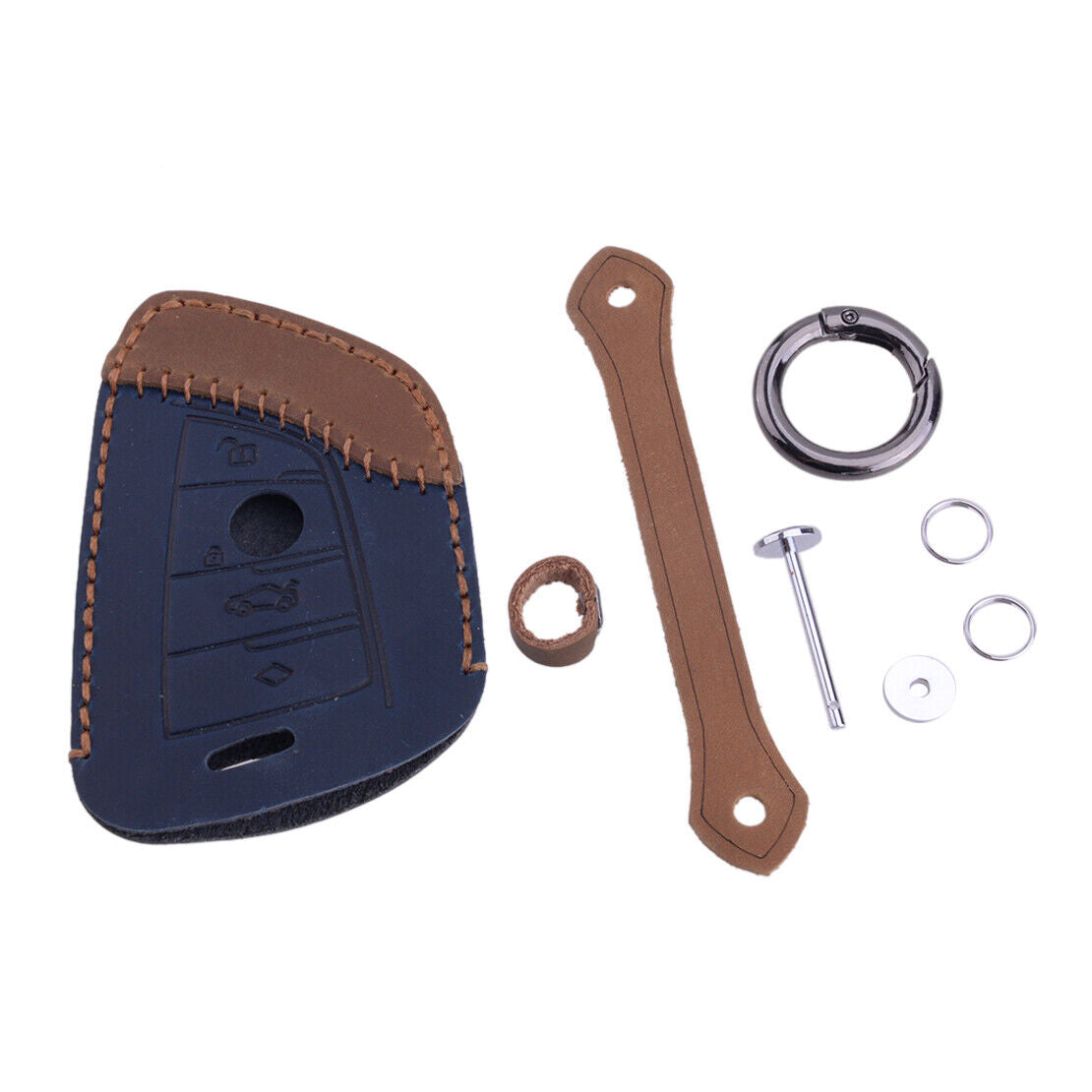 Leather Smart Key Cover Case Fob Shell Holder Fit For BMW X1 X2 X3 X4 X5 X6 X7