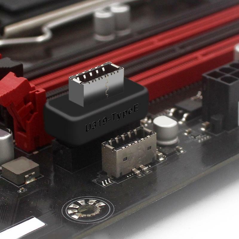 USB 19pin/20pin Front Panel Adapter with Shell to TYPE-E Vertical Motherboard