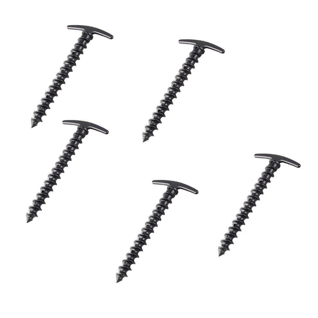 5pcs Black Plastic  Canopy Camping Stakes Pegs Ground Nail Outdoors