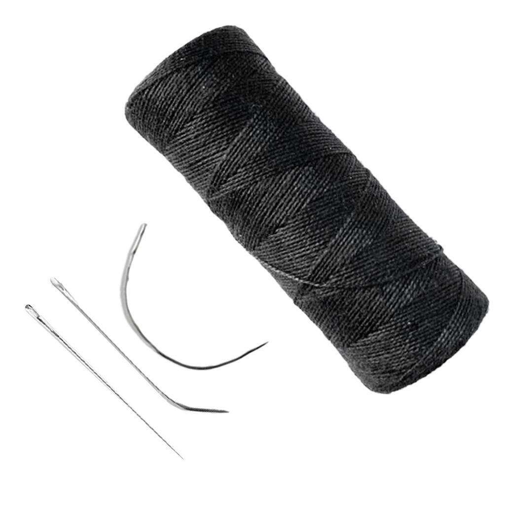Cotton Hair Track Weft Weaving Sew Decor Thread for Hair Extensions Black