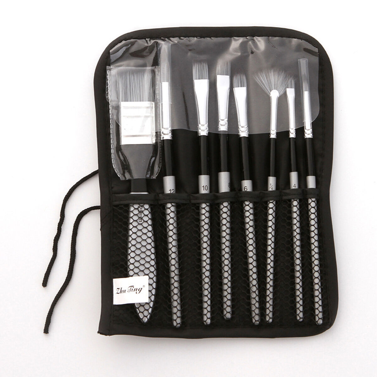 8x   Brushes Flat Filbert Acrylic Oil Paint Paintbrush