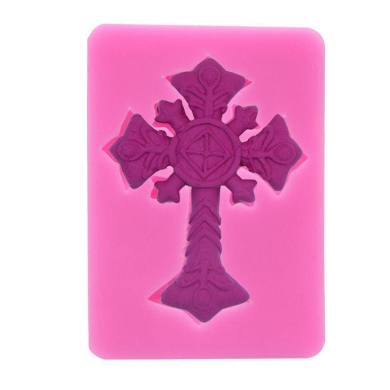 3Pcs Cross Shape Cake Fondant Mold Silicone  Chocolate Mold Decoration Supplies