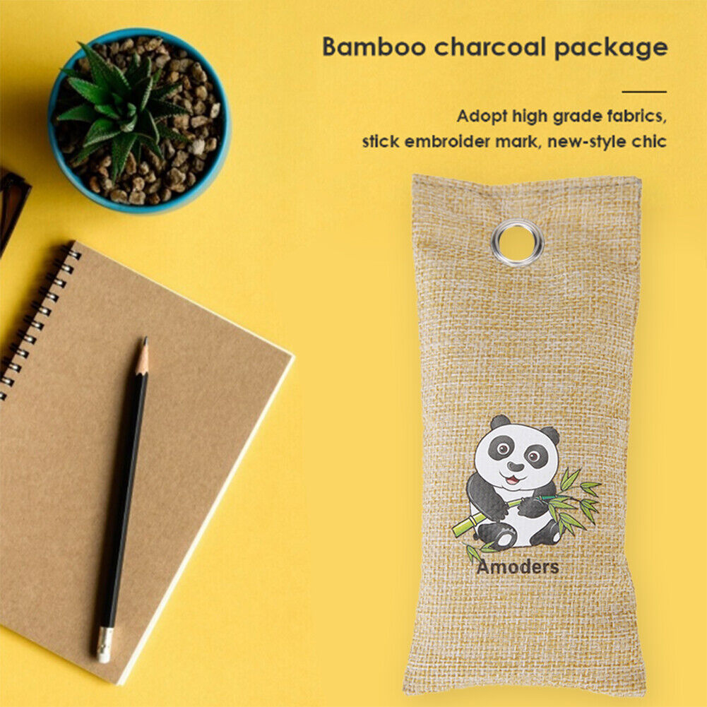 Panda Bamboo Charcoal Bag Closets Car Air Purification Deodorant (Coffee)