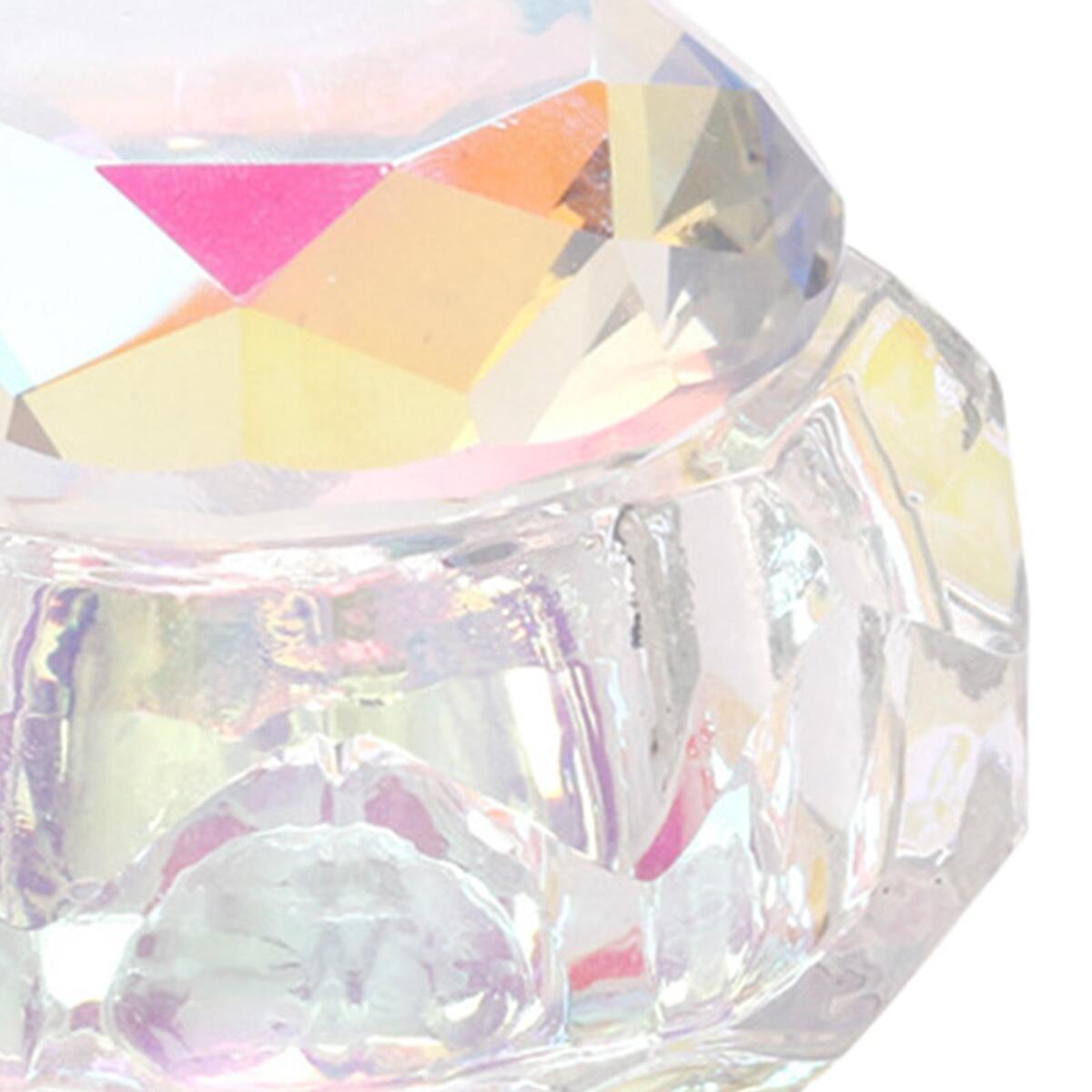 Art Drappen Dish Bowl Colorful Crystal Flat, cup glass, Support