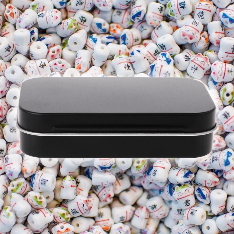 Storage Box Small Jewelry Candy Coin Key Organizer Tin Flip Black Gifts Sealed
