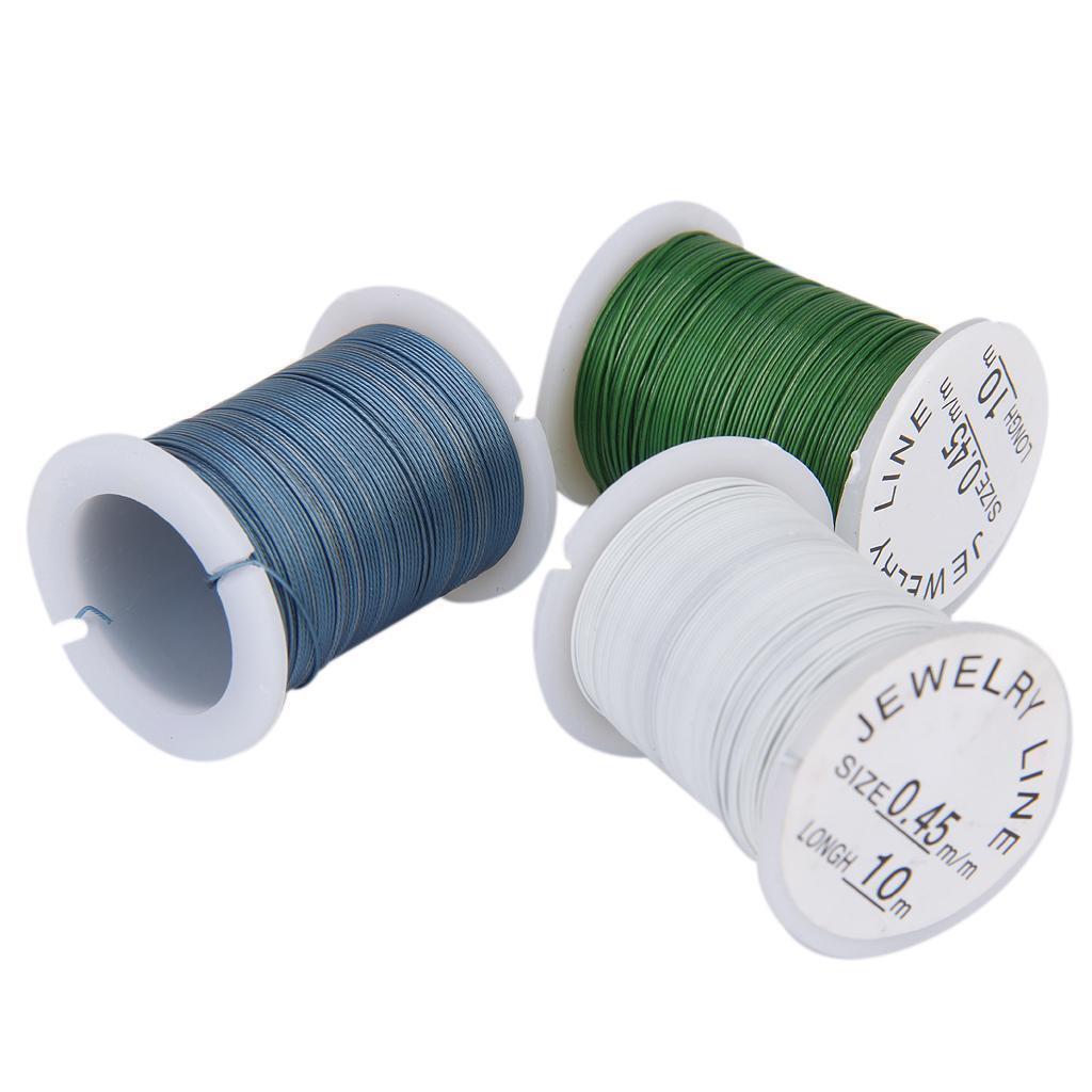 10 Rolls Mixed   Beading Wire Thread String 0.45mm DIY Jewellery