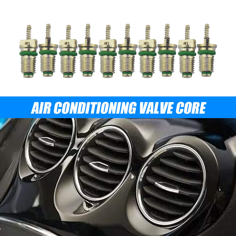 10pcs R134a Car A/C Valve Cores Auto Air Conditioning Valve Cores Green