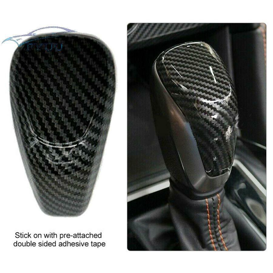 1x For 2018-2021 Subaru Crosstrek XV Carbon Fiber Gear Shift Lever Knob Cover
