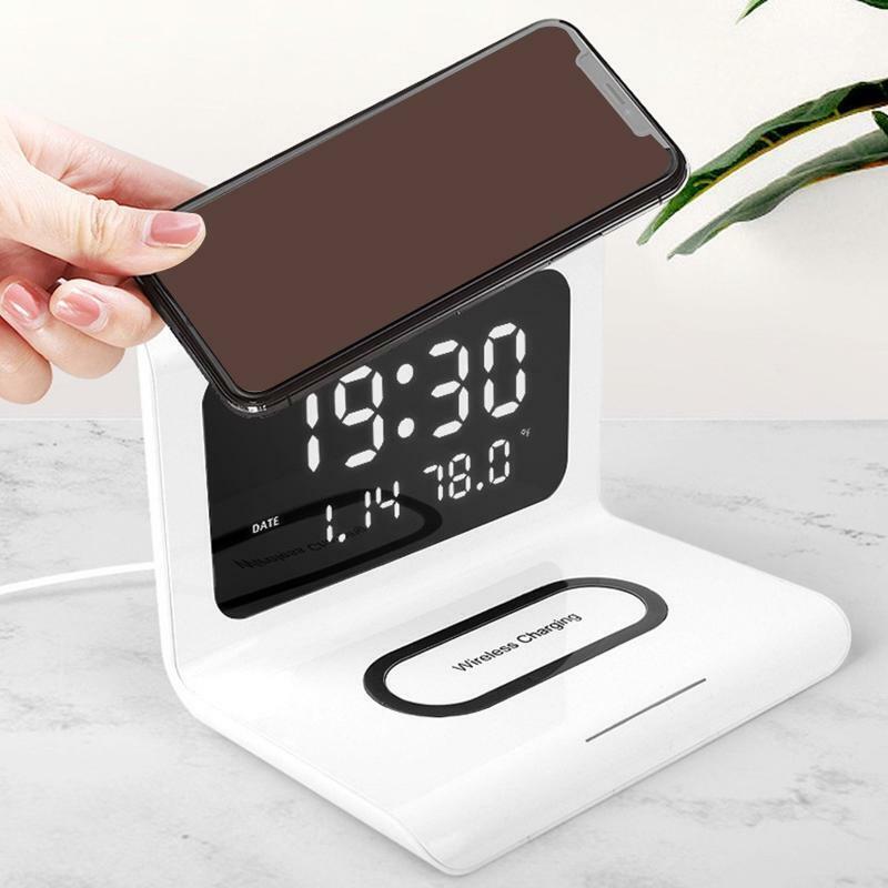 3 in 1Cell Phone Wireless Charge Stand  with Clock/ Calendar and Temperature