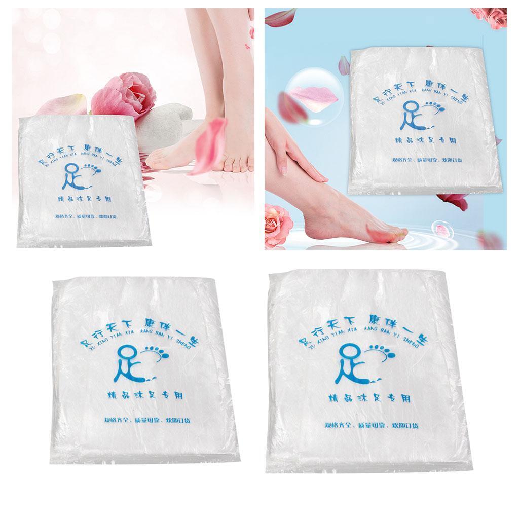 Set of 160 Disposable Plastic Foot Tub Liners Bath Basin Bags Foot Spa Feet