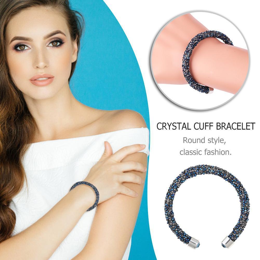 Crystal Cuff Bracelet Opening Bangles Women Girl Fashion Charm Jewelry Gift