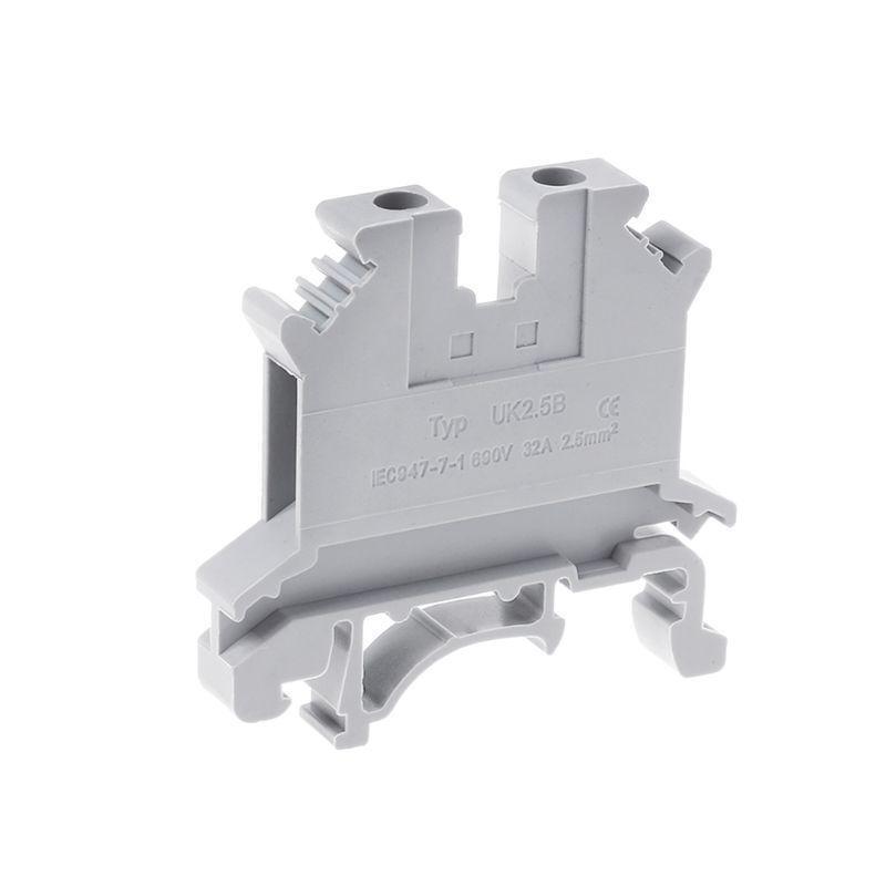 10pcs/set UK-2.5B Terminal Block Screw General Application PCB Din Rail Wiring
