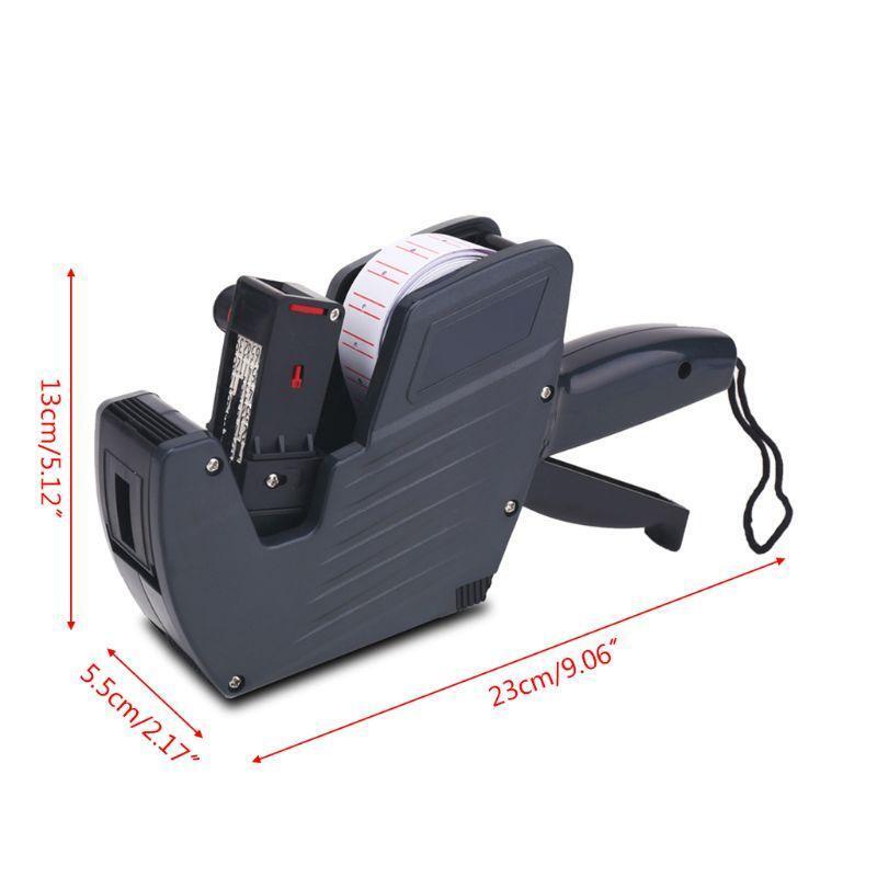8 Digits Price Tag Gun Labeler Labeller with Red Lines Label Paper Retail Store