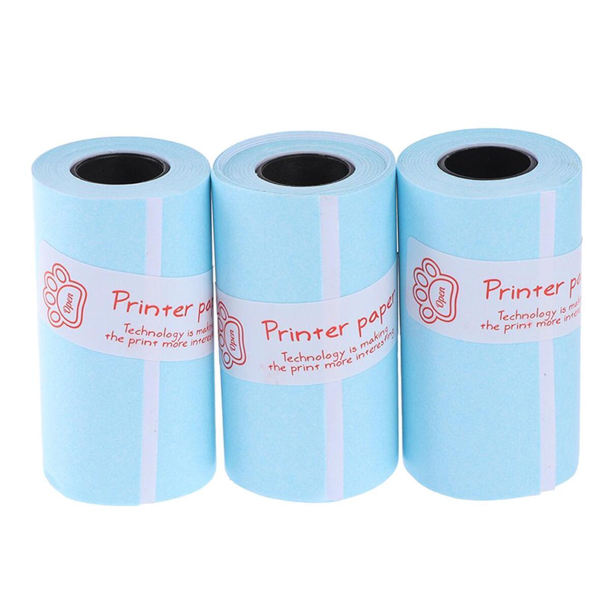 3Pcs Mini Portable Thermal Printer Paper Photo Pocket Thermal Printer 58 mm