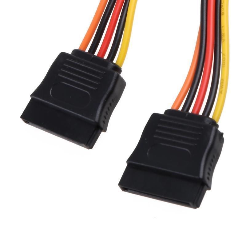 Sata Hard Disk Power 1 Male 15Pin to 2 Female Splitter Y 1 to 2 Sata Extension