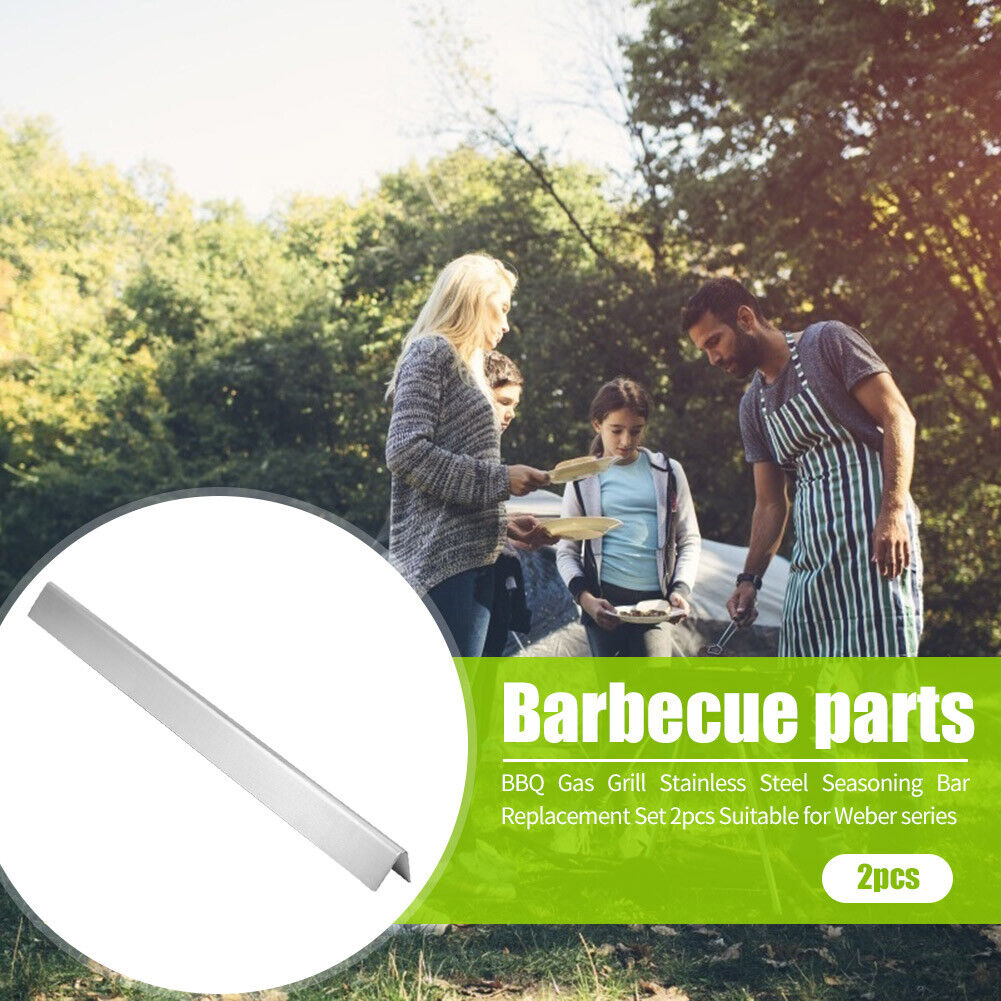 2pcs Stainless Steel BBQ Gas Grill Heat Tent Plate Shield for Weber Series
