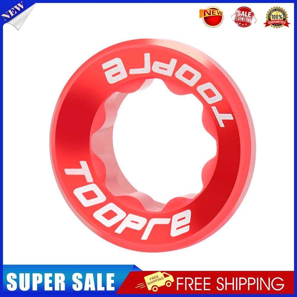 TOOPRE MTB Bike Crank Cover Screws Cap CNC M20x8mm BB Fixing Bolt (Red)